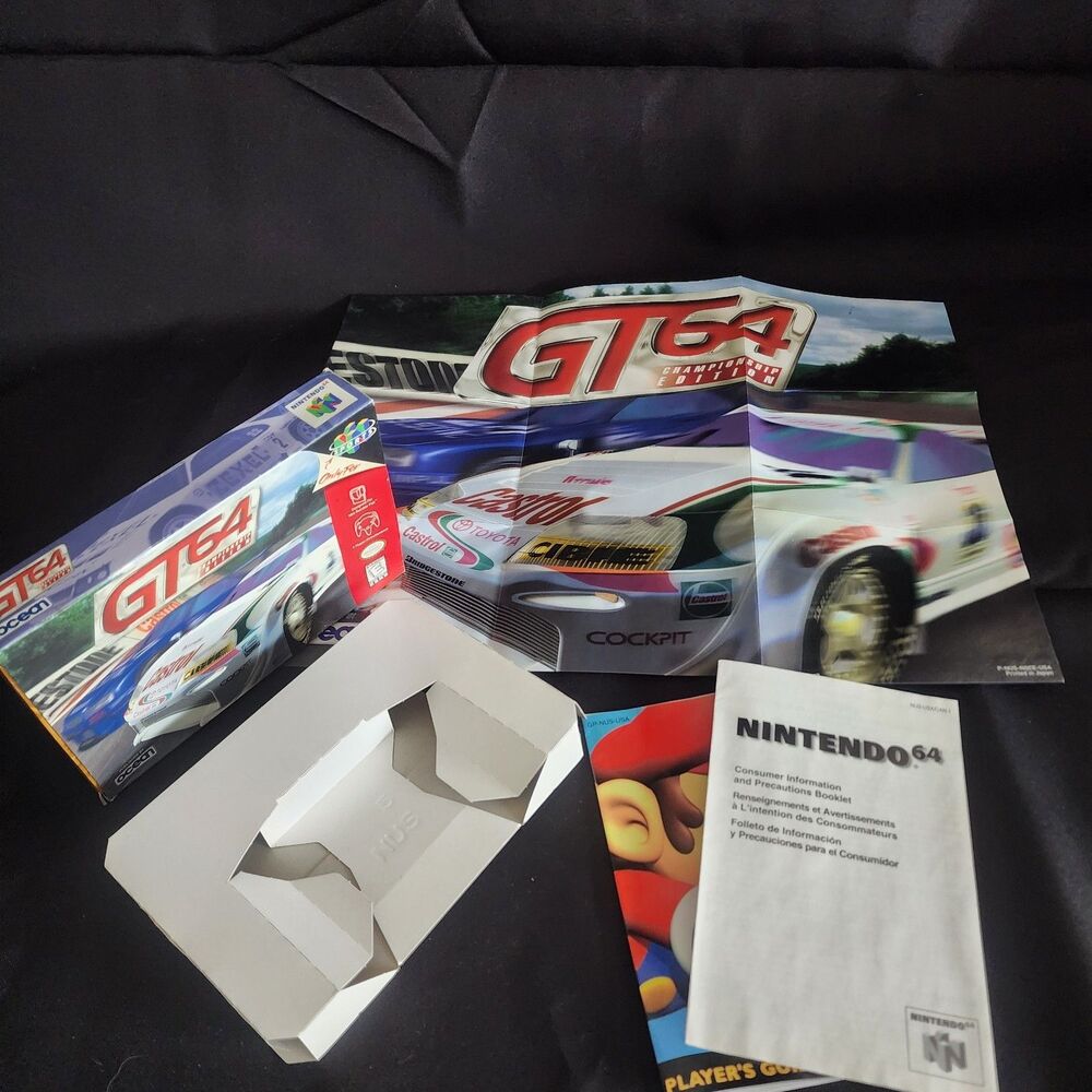 GT 64 Championship Edition Nintendo 64 N64 BOX, INSERT & POSTER ONLY - NO GAME